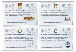 Vorschau - Stationenlernen - Übungskartei Sachaufgaben: Plus und Minus im Zahlenraum 100 (Klasse 2) - Seite 2