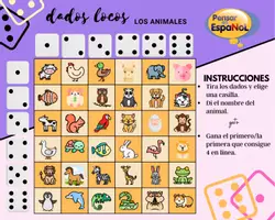 Vista previa - Juegos / Gamificación - Dados locos los animales - Vocabulario - ELE - Español - página 1