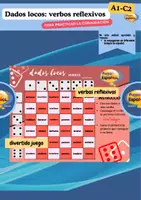 Vista previa - Hojas de trabajo - Dados locos: verbos reflexivos, conjugar, rutina - Portada