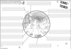 Vorschau - Arbeitsblätter - Schreibspaziergang zum Wimmelbild Schneetreiben Klasse 1/2 - Seite 3