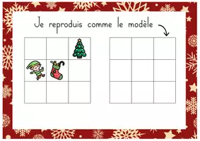 Aperçu - Apprentissages en autonomie - Se repérer dans l'espace (thème Noël) - Page 3