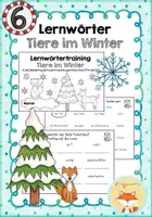 Vorschau - Arbeitsblätter - Lernwörtertraining - Tiere im Winter - Deckblatt