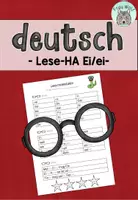 Vorschau - Arbeitsblätter - Lese-Hausaufgabe Ei/ei (passend zu TINTO) - Deckblatt