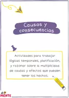 Vista previa - Hojas de trabajo - Entrenamiento de FF.EE: Análisis de causas/consecuencias - página 1