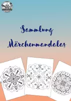 Vorschau - Mal- und Bastelvorlagen - Mandalasammlung Märchen (mit König, Burg, Drache Prinzessin, Ritter und mehr) - Deckblatt