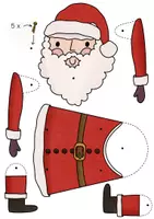 Vista previa - Manualidades / Dibujos para colorear - Papá Noel Manual de artesanía muñeca - Artesanía Escuela Primaria Navidad - página 1