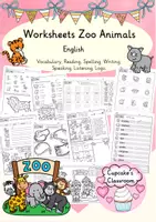 Vorschau - Arbeitsblätter - Englisch - zoo animals (Zootiere) - Arbeitsblätter - Freiarbeit, Stationen - Deckblatt