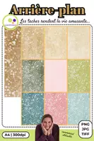 Aperçu - Présentation / Support pour le tableau - Kit de matériel : 60 cliparts + 12 arrière-plans | taches | commercial - Page 3