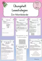 Vorschau - Arbeitsblätter - Übungsheft zu den Lesestrategien (Adventskalender) - Deckblatt