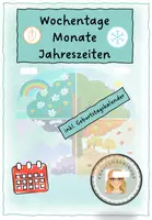 Vorschau - Arbeitsblätter - Wochentage, Monate, Jahreszeitenheft inkl. Kalender #silvesterknaller23 - Deckblatt