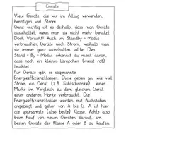 Vorschau - Arbeitsblätter - Strom sparen - Arbeitsblatt und Infotexte (z.B. für Gruppenpuzzle) - Seite 3