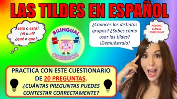 Vista previa - Juegos / Gamificación - CUESTIONARIO DE LOS ACENTOS Y LAS TILDES EN ESPAÑOL - Portada