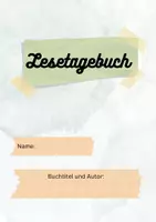 Vorschau - Arbeitsblätter - Lesetagebuch - Deckblatt
