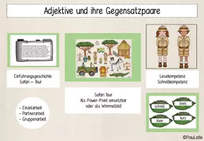 Vorschau - Bildkarten - Adjektive Gegensatzpaare - Seite 1