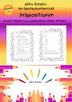 Vorschau - Arbeitsblätter - Präpositionen - diverse Aufgaben (für Deutsch, DaF, DaZ) - Deckblatt