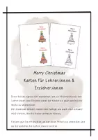 Vorschau - Mal- und Bastelvorlagen - Weihnachtskarte für Lehrer:innen oder Erzieher:innen - Deckblatt
