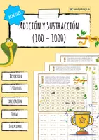 Vista previa - Juegos / Gamificación - Adición y sustracción hasta 1000 - Juego - Portada