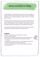 Vorschau - Arbeitsblätter - Ethik & Moral im Alltag – Arbeitsmaterial für die 6. Klasse - Seite 1