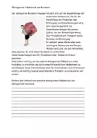Vorschau - Arbeitsblätter - ökologischer Fußabdruck u. Rucksack Text Aufgaben Lösung 9-11 - Seite 3