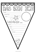 Vorschau - Arbeitsblätter - Das bin ich – Wimpel zum Kennenlernen | 4 Designs für die Grundschule - Seite 2