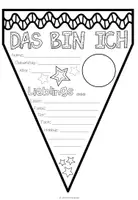 Vorschau - Arbeitsblätter - Das bin ich – Wimpel zum Kennenlernen | 4 Designs für die Grundschule - Seite 3