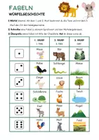 Vorschau - Spiele - Fabeln Würfelgeschichte - Inklusive Checkliste - Deckblatt