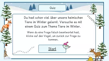 Vorschau - Interaktives Material - Interaktives Mini-Quiz Tiere im Winter, 16:9 digitale Tafel. - Seite 2