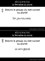 Aperçu - Jeux - Défi je m'active: la formation du pluriel - Page 3