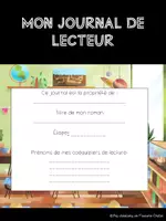 Aperçu - Préparation de séance / Séance complète - Mon journal de lecteur (cercle de lecture) - Page de couverture