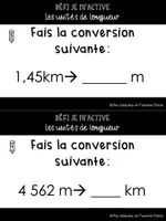 Aperçu - Jeux - Défi Je m'active_Les unités de longueur - Page 1