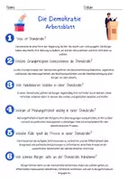 Vorschau - Arbeitsblätter - Demokratie & Gesellschaft Arbeitsblatt 3. & 4.Klasse Demokratie in der BRD mit Lösungen - Seite 1