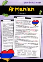 Vorschau - Arbeitsblätter - Lückentext Armenien - Deckblatt