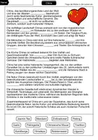 Vorschau - Arbeitsblätter - Lückentext China - Seite 1