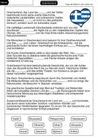 Vorschau - Arbeitsblätter - Lückentext Griechenland - Seite 1