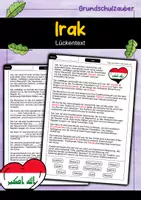 Vorschau - Arbeitsblätter - Lückentext Irak - Deckblatt