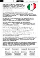 Vorschau - Arbeitsblätter - Lückentext Italien - Seite 1
