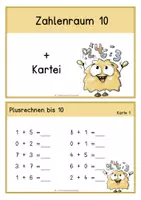 Vorschau - Stationenlernen - Kartei – Addition im Zahlenraum 10 für Freiarbeit und Förderung - Seite 2