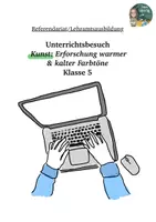 Vorschau - Stundenentwürfe - Referendariat, Kunst Unterrichtsentwurf, Farbforscher, Klasse 5 - Deckblatt
