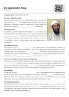Vorschau - Arbeitsblätter - Der Afghanistan-Krieg - Lückentext und Übungen - Deckblatt