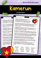 Vorschau - Arbeitsblätter - Lückentext Kamerun - Deckblatt