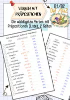 Vorschau - Arbeitsblätter - Verben mit Präpositionen - Materialpaket, DaZ/ DaF (B1/B2) - Seite 1