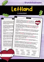 Vorschau - Arbeitsblätter - Lückentext Lettland - Deckblatt