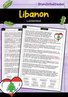 Vorschau - Arbeitsblätter - Lückentext Libanon - Deckblatt