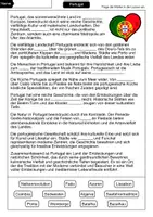 Vorschau - Arbeitsblätter - Lückentext Portugal - Seite 1