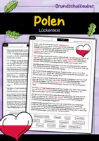 Vorschau - Arbeitsblätter - Lückentext Polen - Deckblatt