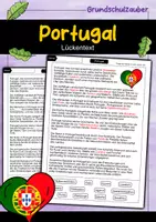 Vorschau - Arbeitsblätter - Lückentext Portugal - Deckblatt
