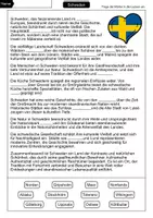 Vorschau - Arbeitsblätter - Lückentext Schweden - Seite 1