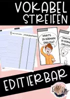 Vorschau - Lehrpläne/Lehrermaterial - VOKABELSTREIFEN ZUM SELBST BESCHRIFTEN - Deckblatt