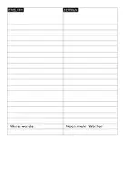 Vorschau - Lehrpläne/Lehrermaterial - VOKABELSTREIFEN ZUM SELBST BESCHRIFTEN - Seite 1