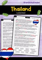 Vorschau - Arbeitsblätter - Lückentext Thailand - Deckblatt